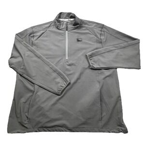 Banded 1/4 Zip Pullover Long Sleeve Size 2XL Gray Hunting Fishing‎